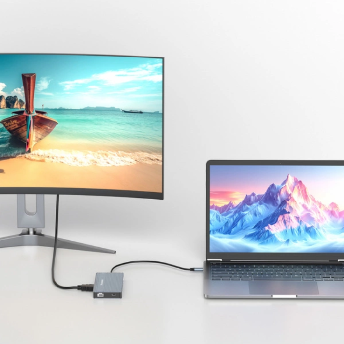 Wozinsky - Wozinsky 14in1 Multifunktionell USB-C HUB med Kabel 0.15m Grå