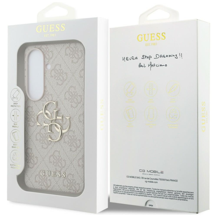 Guess - Guess Mobilskal För Galaxy S26 Plus MagSafe 4G Big Metal Logo - Rosa