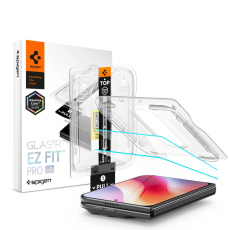 Spigen - Spigen [2-Pack] H&auml;rdat Glas Sk&auml;rmskydd F&ouml;r iPhone Duo Ez Fit - Clear