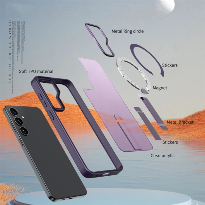 A-One Brand - Galaxy S25 Plus/S24 Plus Mobilskal MagSafe Kickstand Acrylic