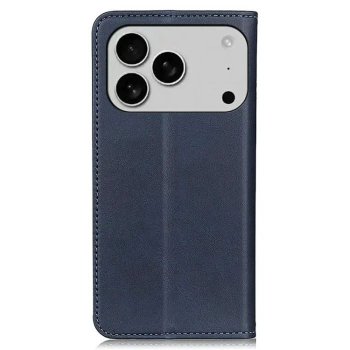 A-One Brand - iPhone 17 Pro Max Plånboksfodral Äkta läder - Blå
