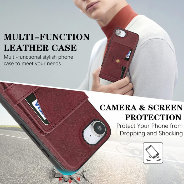 A-One Brand - iPhone 16e Mobilskal MagSafe Detachable Korthållare