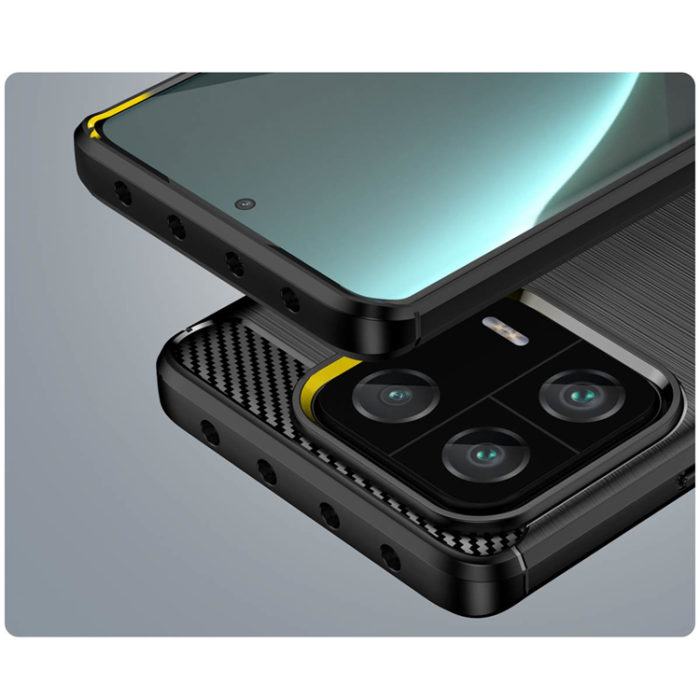 OEM - Xiaomi 13 Pro Skal Carbon Silicone Flexible - Svart