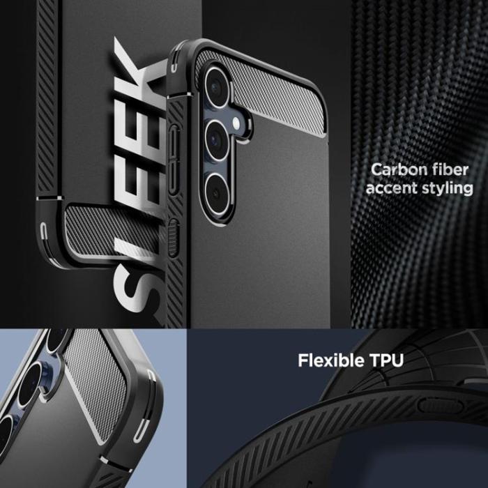 Spigen - Spigen Galaxy A55 5G Mobilskal Rugged Armor - Svart