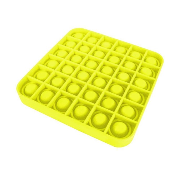 UTGATT5 - Pop it Fidget Sensory Leksak - Fyrkant - Gul