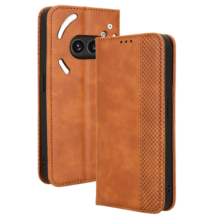 A-One Brand - Nothing Phone (2a) Plus Plånboksfodral Retro Kickstand - Brun