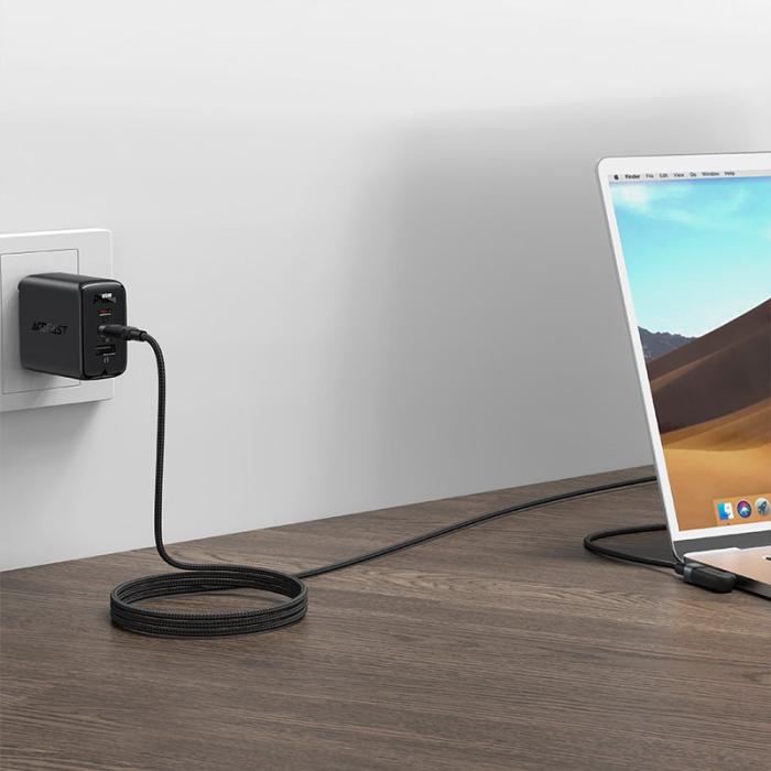 UTGATT1 - Acefast Vinklad USB-C till USB-C Kabel 100W 2m - Grå