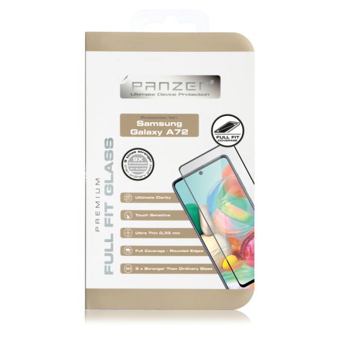 UTGATT1 - Panzer - Full-fit Glass Samsung Galaxy A72 5G - Svart