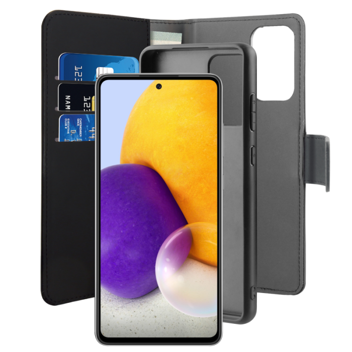 UTGATT1 - Puro – Detachable Plånboksfodral Samsung Galaxy A72 5G - Svart