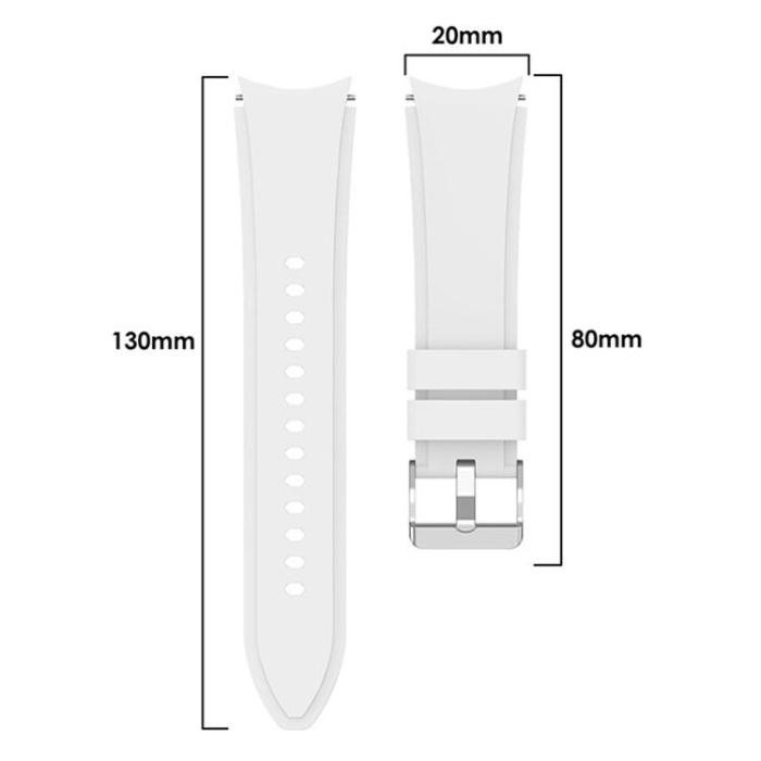 OEM - Galaxy Watch 6 (44mm) Armband Silikon - Vit