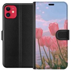 iSecrets - Plånboksfodral till Apple iPhone 11 med Rosa Tulpaner