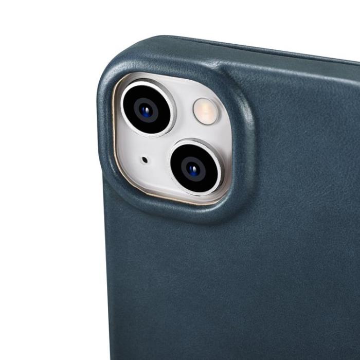ICARER - iCarer iPhone 14 Plånboksfodral Magsafe Läder - Blå