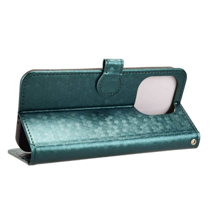 A-One Brand - OnePlus 15 5G Konstläder Plånboksfodral Dot Pattern Imprint - Grön