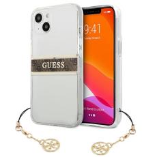Guess - Guess Mobilskal till iPhone 13 mini MagSafe 4G Brown Strap Charm