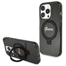 Guess - Guess Mobilskal till iPhone 13 Pro/13 MagSafe Ring Stand Script Glitter
