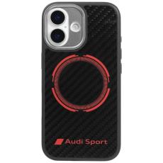 Audi - Audi iPhone 17 Mobilskal MagSafe Carbon Fiber Sport Red Circle