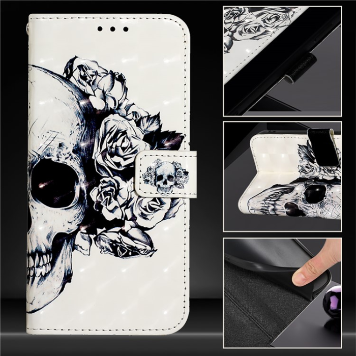 A-One Brand - iPhone 16 Pro Max Plånboksfodral Printing Pattern Med Rem