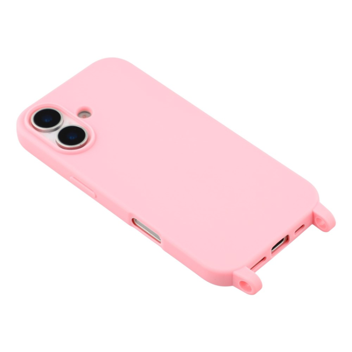 A-One Brand - iPhone 17 Mobilskal TPU med Hål för Rem - Rosa