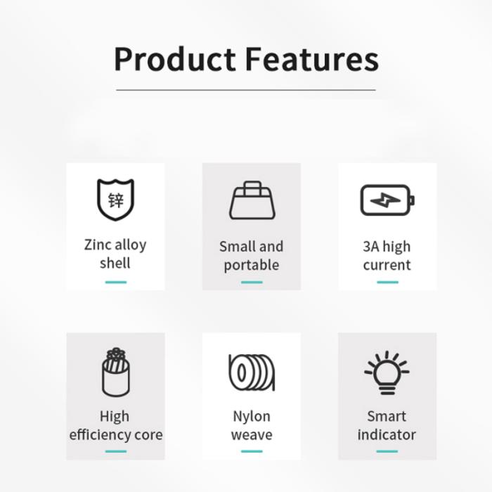 UTGATT1 - SiGN USB till Lightning Kabel, 2m, 3A - Svart