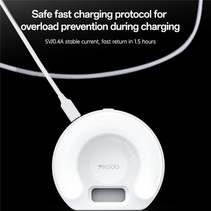 Yesido - YESIDO Selfie-Ringlampa med Mobilklämma och LED-Belysning DH13