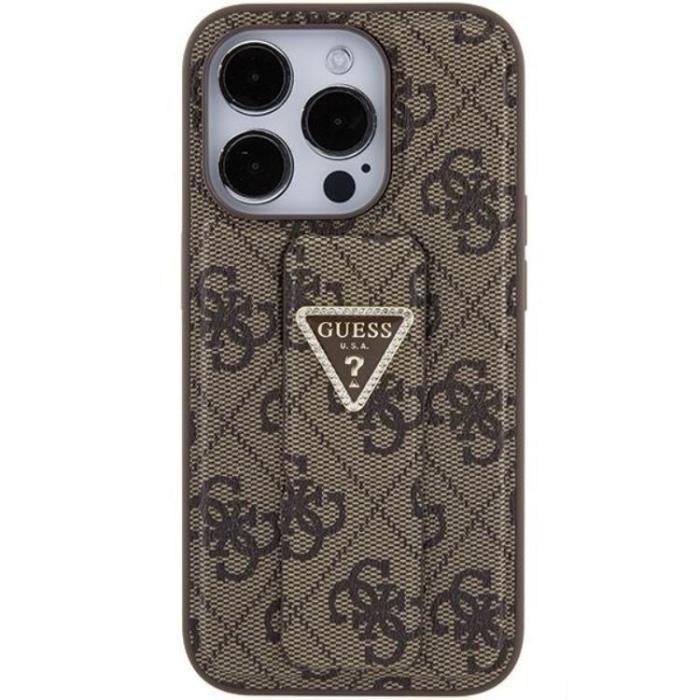 Guess - Guess iPhone 15 Pro Max Mobilskal Grip Stand Triangle Strass