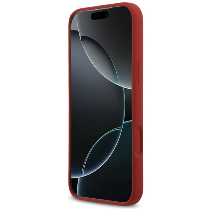 Guess - Guess Mobilskal För iPhone 17 Pro Max Magsafe Script Metal Logo - Magenta