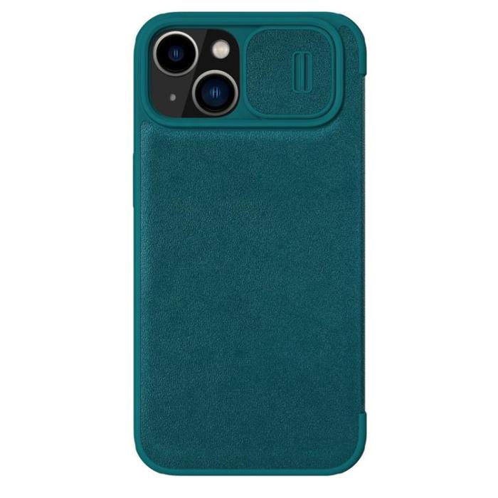 Nillkin - Nillkin iPhone 14 Plus Plånboksfodral QinPro Läder Plain - Exuberant Grön