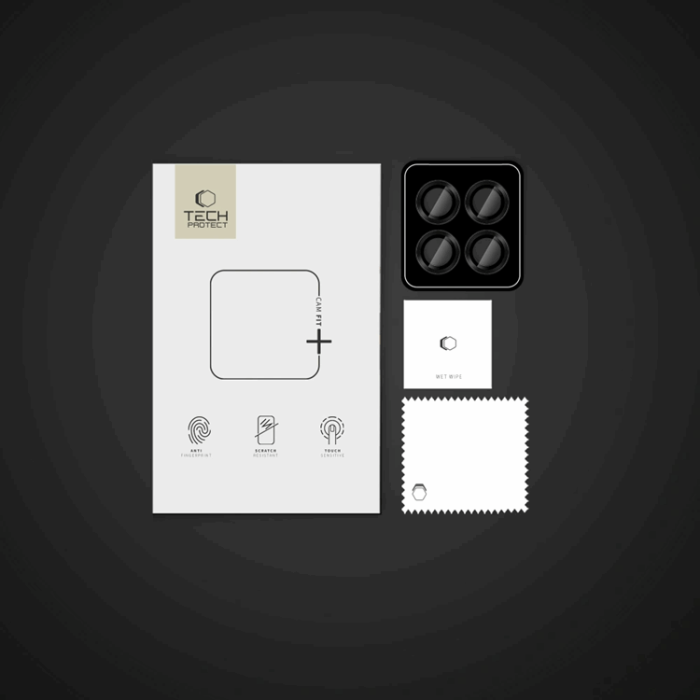 Tech-Protect - Xiaomi Redmi Note 14 Pro Kameralinsskydd Härdat glas Camring