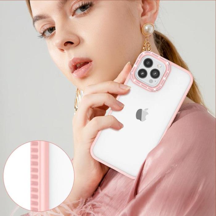 Kingxbar - Kingxbar iPhone 13 Pro Max Skal Sparkles med Crystals - Rosa