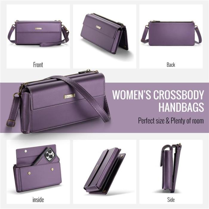 Caseme - CASEME Me20 Crossbody Väska 4.0-7.6'' Läder - Lila