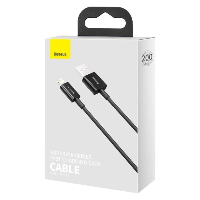 BASEUS - Baseus Superior snabbaddning USB-A till Lightning kabel 2m