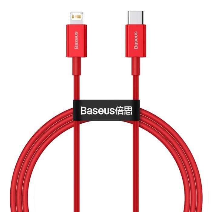 UTGATT5 - Baseus Fast Charging Lightning USB-C Kabel 1 m - Röd
