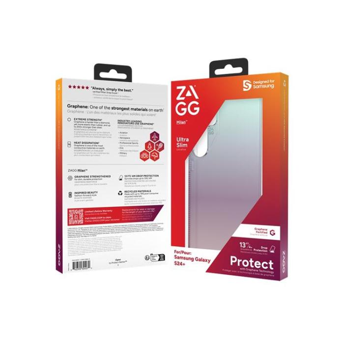 Zagg - ZAGG Galaxy S24 Plus Mobilskal Milan - Grön/ Iridescent