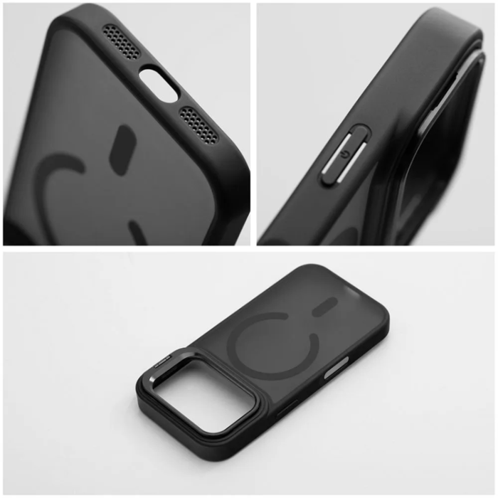 Forcell - Forcell Mobilskal För iPhone 17 Pro Max Magsafe Shadow Stand - Svart