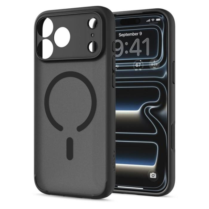Spigen - Spigen Mobilskal För iPhone 18 Pro/17 Pro Magsafe Ultra Hybrid - Frost Svart