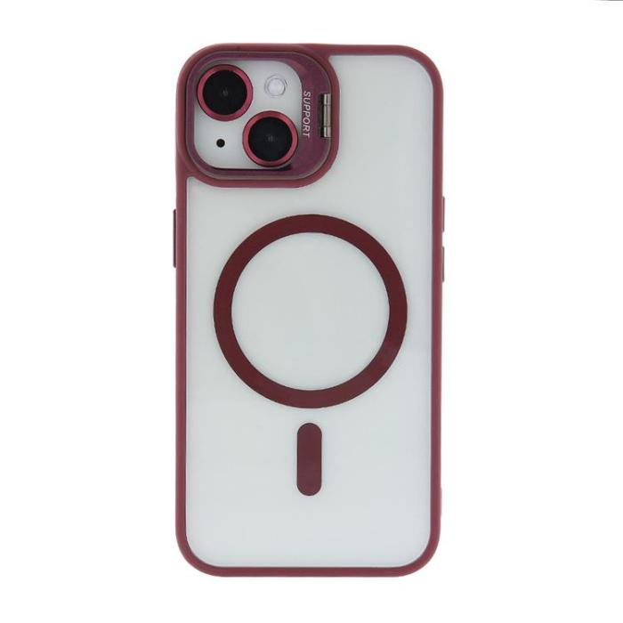 OEM - iPhone 16 Plus Mobilskal MagSafe Extra Lens - Maroon