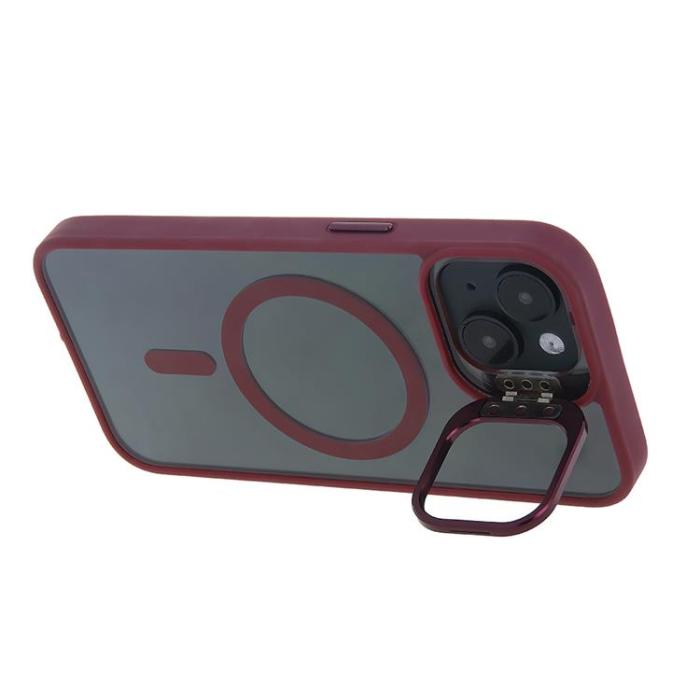 OEM - iPhone 16 Plus Mobilskal MagSafe Extra Lens - Maroon