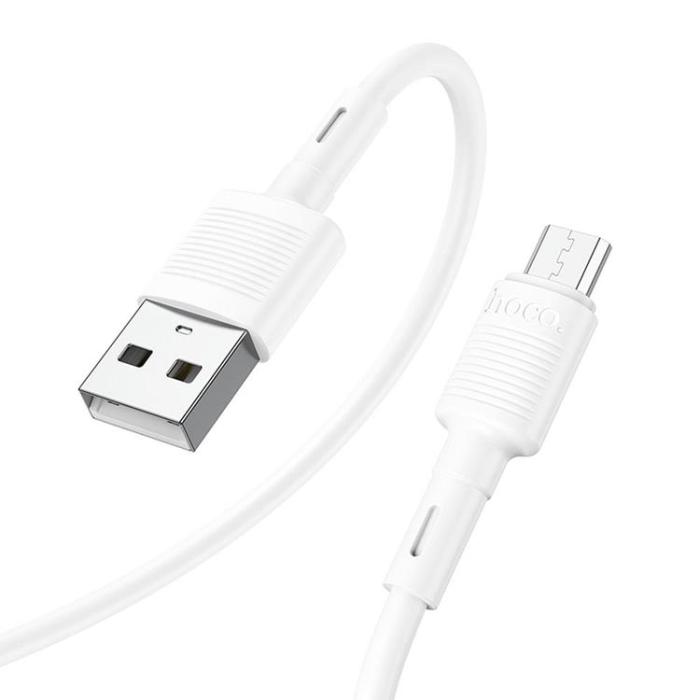 Hoco - Hoco USB-A - Micro-USB 2.4A Kabel 1m X83 - Vit