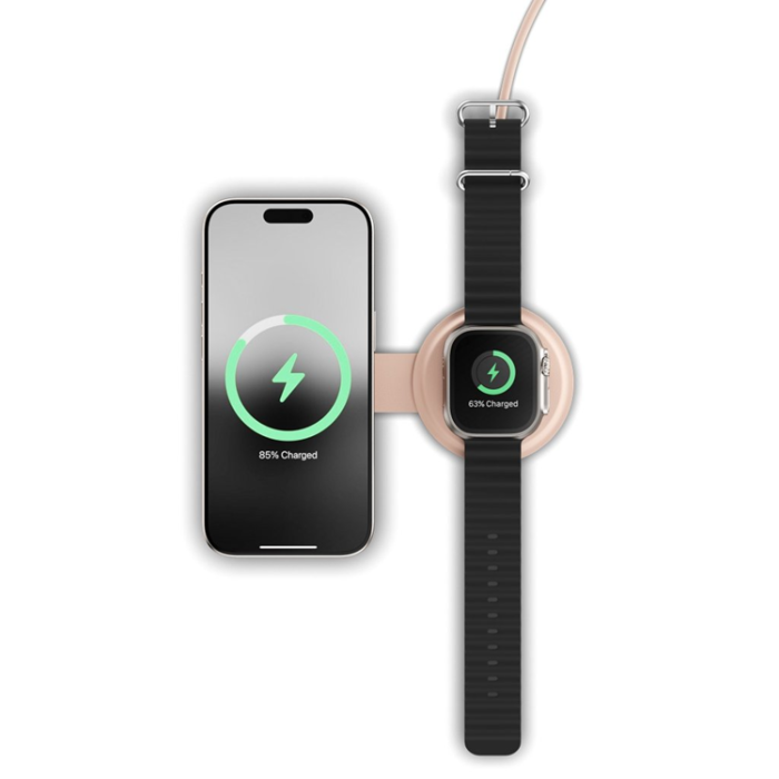 Satechi - Satechi Trådlös Laddare iPhone, Apple Watch - Desert Rose