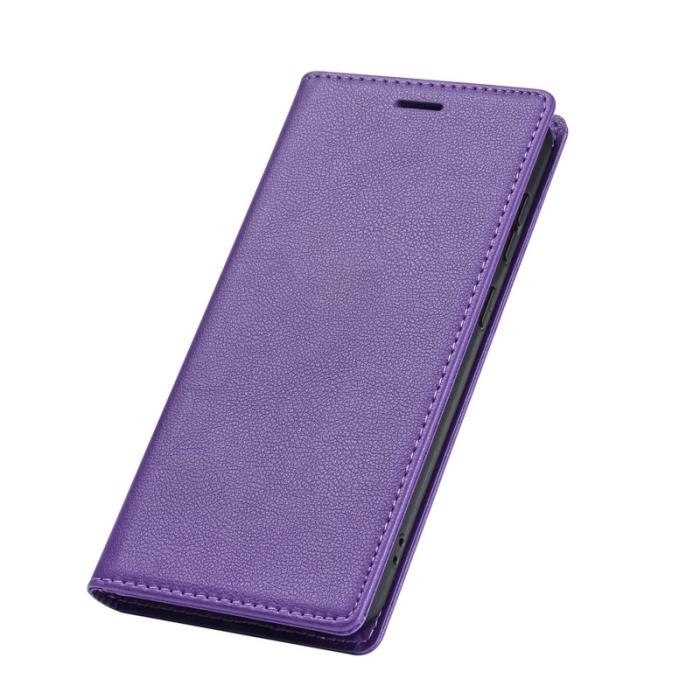 Amorus - Samsung Galaxy S26 Plånboksfodral Magnetisk Stängning Konstläder - Lila