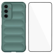 WANLONFENG - WANLONFENG Galaxy A26 Mobilskal med Härdat Glas HD - Grön