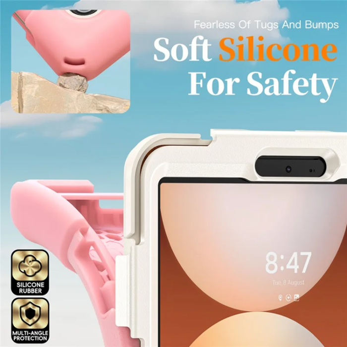 A-One Brand - Galaxy Tab A11 Mobilskal Kickstand Silikon Axelrem