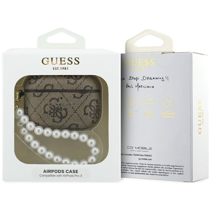 Guess - Guess AirPods Pro 3 Skal 4G Pearl Strap