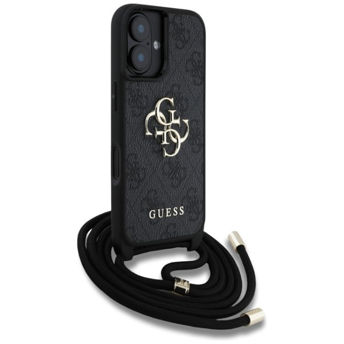 Guess - Guess iPhone 16 Mobilskal Crossbody Big Logo - Svart
