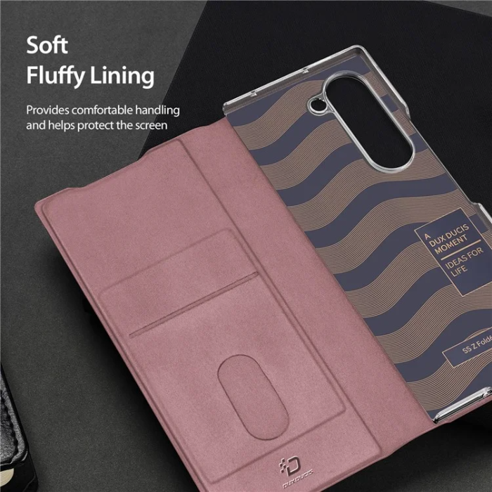 Dux Ducis - Dux Ducis Galaxy Z Fold 6 Plånboksfodral Bril Series - Rosa