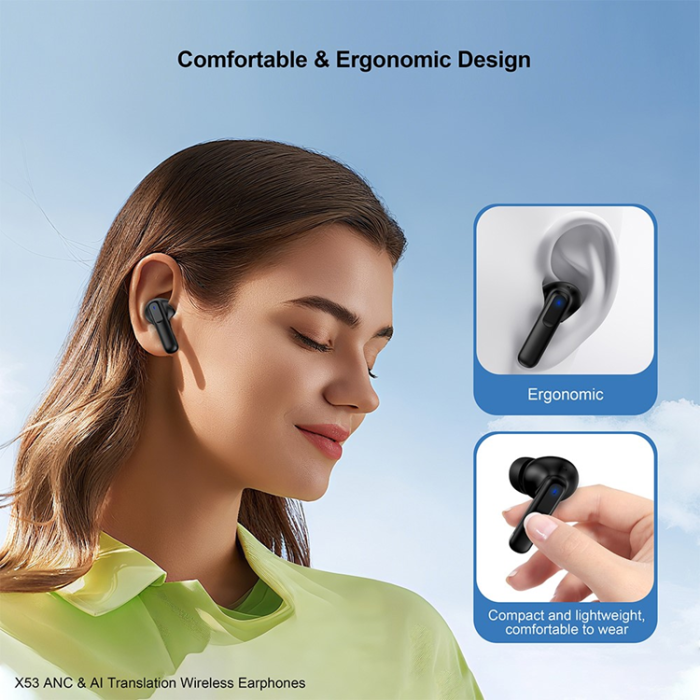 XUNDD - XUNDD TWS Trådlösa Hörlurar In-Ear Bluetooth ANC AI X53