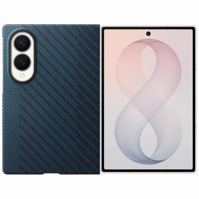 Samsung - Samsung Mobilskal för Galaxy Z Fold 8 Magnet Carbon - Marinblå
