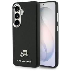 KARL LAGERFELD - Karl Lagerfeld Mobilskal F&ouml;r Galaxy S26 Plus MagSafe Saffiano Metal Logo - Svart