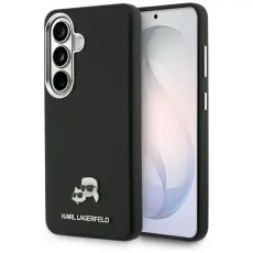 KARL LAGERFELD - Karl Lagerfeld Mobilskal F&ouml;r Galaxy S26 Plus MagSafe Saffiano Metal Logo - Svart