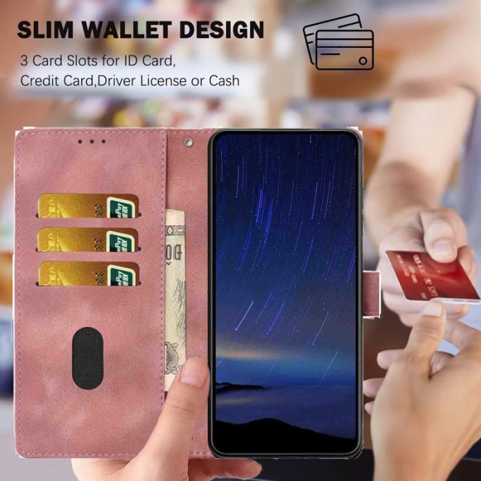 OEM - Samsung Galaxy A57 Plånboksfodral Konstläder Ställfunktion - Rosa
